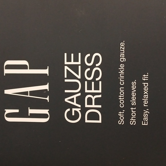 GAP Blue Crinkle Gauze Dress, Size XL - Picture 2 of 7